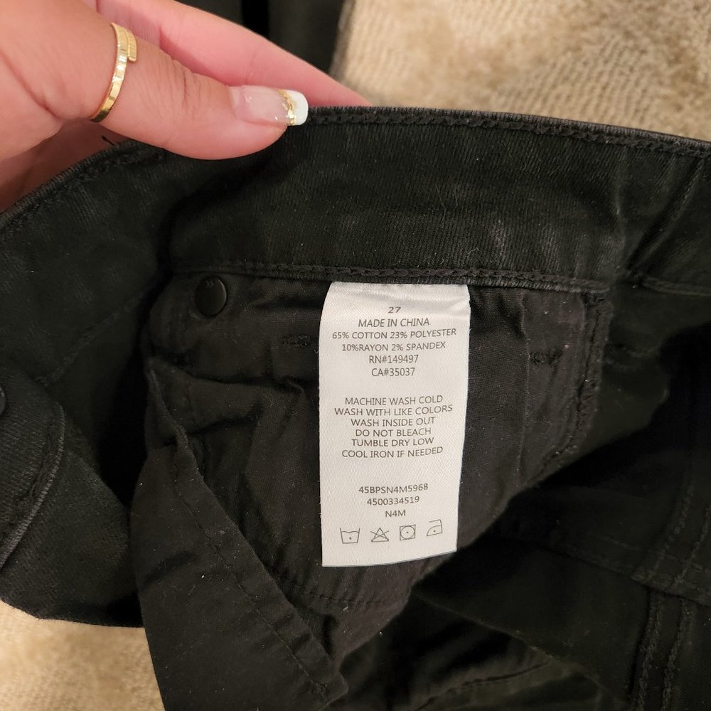 Joe's Jeans | Black Skinny Jeans, Size 27 - Picture 4 of 7